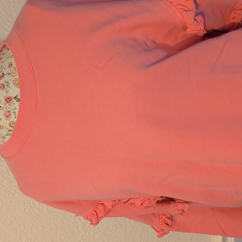 Pink Ruffle Sweatshirt - Picture 2 of 6